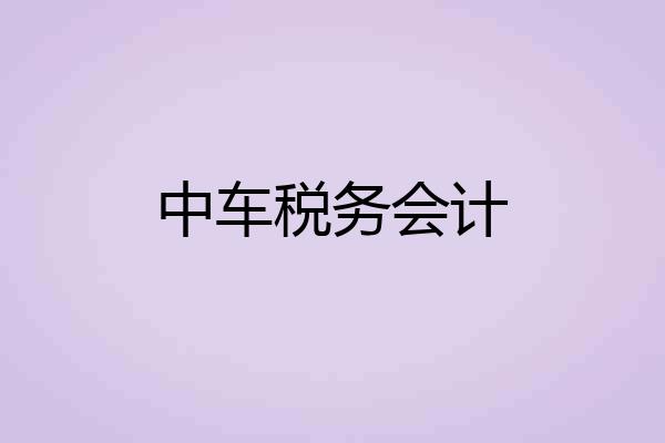 中车税务会计
