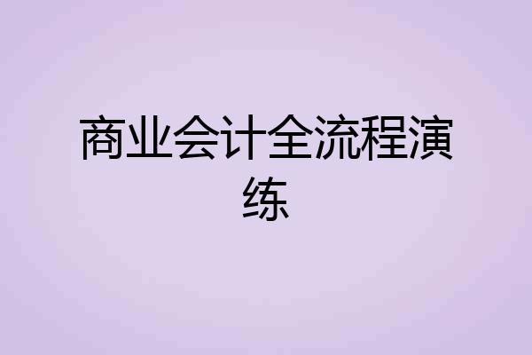 商业会计全流程演练