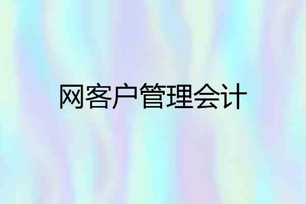 网客户管理会计