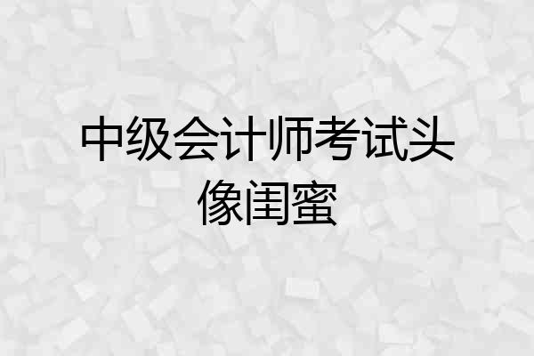 中级会计师考试头像闺蜜