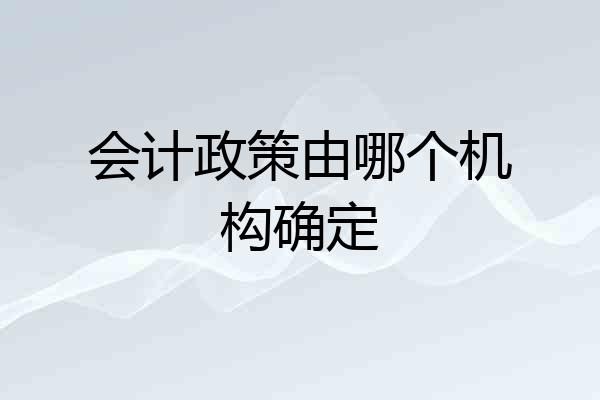 会计政策由哪个机构确定