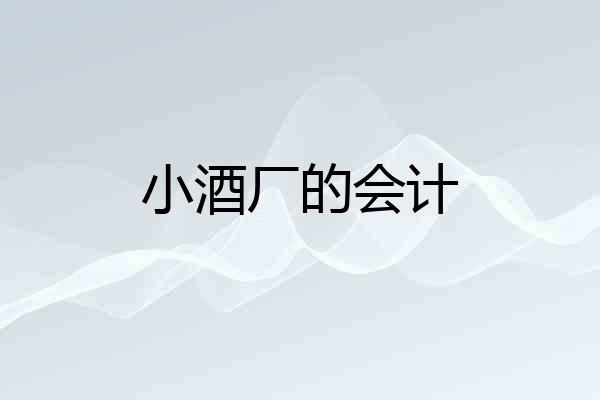 小酒厂的会计