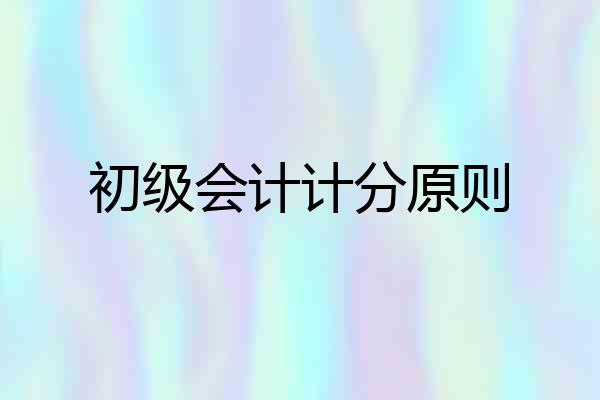 初级会计计分原则
