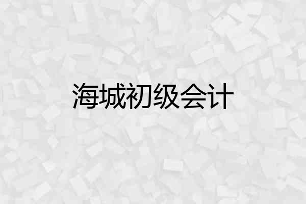 海城初级会计