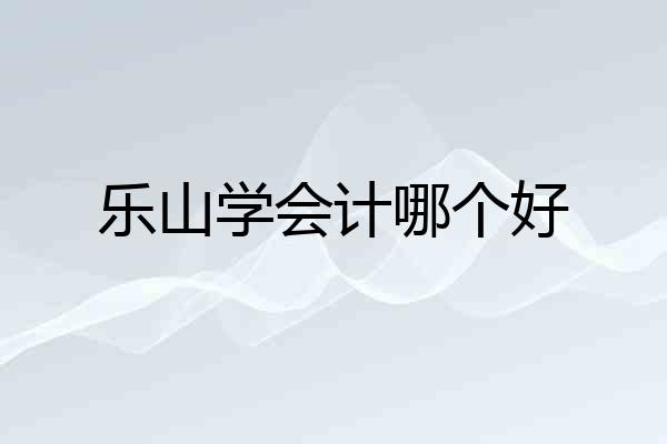 乐山学会计哪个好