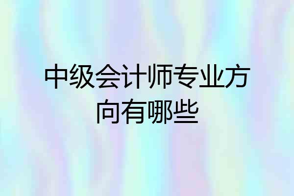 中级会计师专业方向有哪些