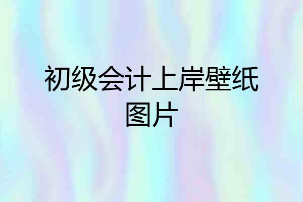 初级会计上岸壁纸图片