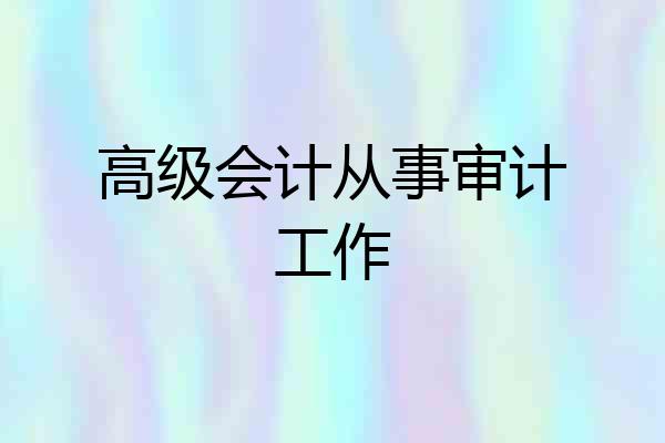 高级会计从事审计工作