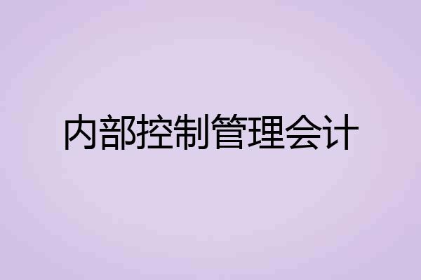 内部控制管理会计