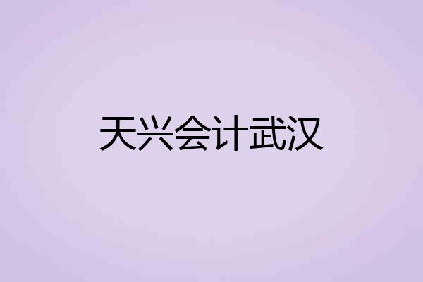 天兴会计武汉