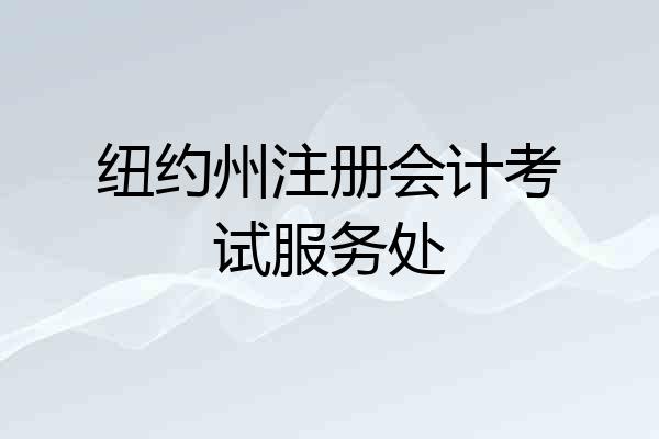 纽约州注册会计考试服务处