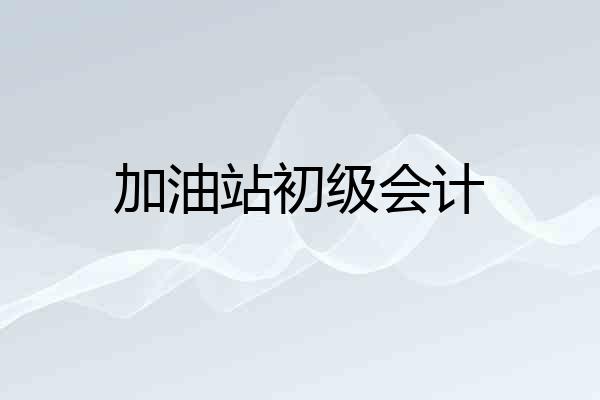 加油站初级会计
