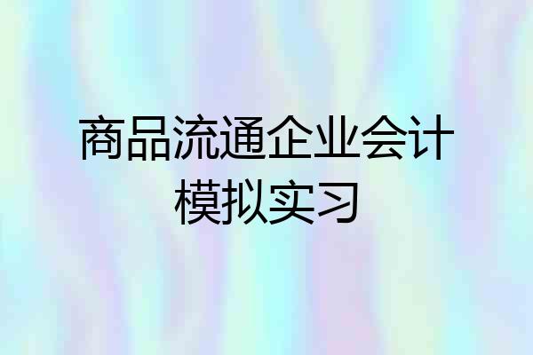 商品流通企业会计模拟实习