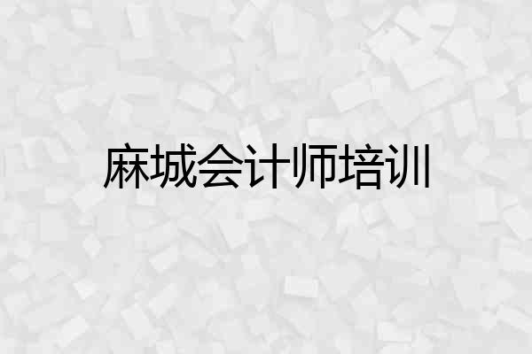 麻城会计师培训