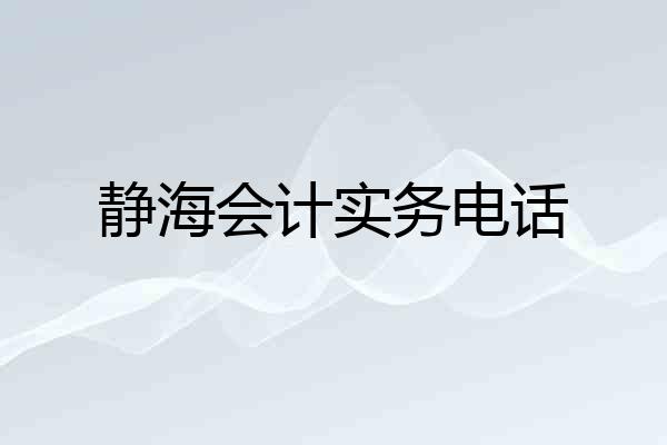 静海会计实务电话