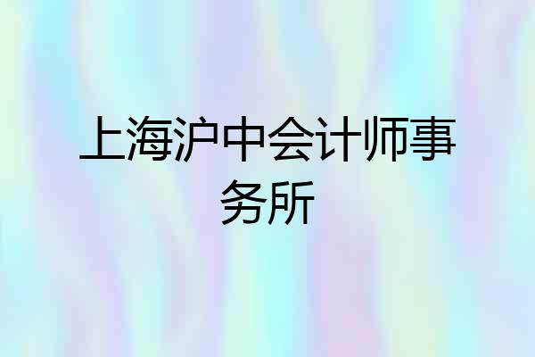 上海沪中会计师事务所