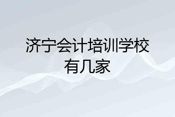 济宁会计培训学校有几家