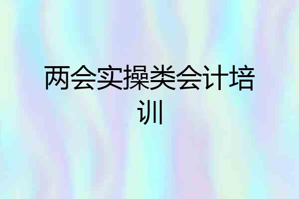 两会实操类会计培训