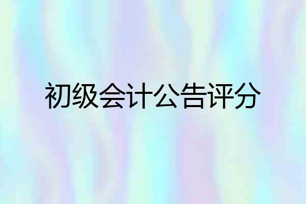 初级会计公告评分