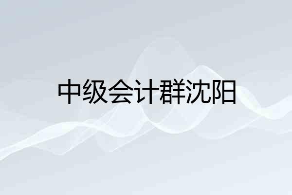 中级会计群沈阳