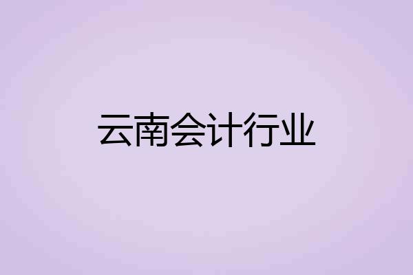 云南会计行业