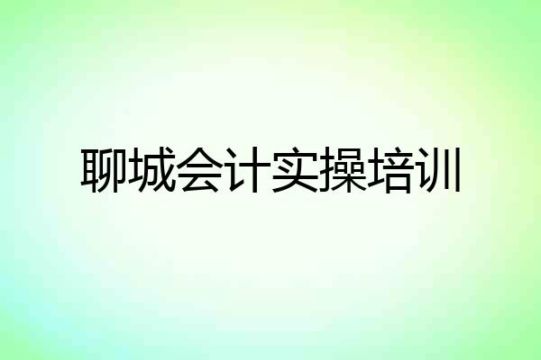 聊城会计实操培训