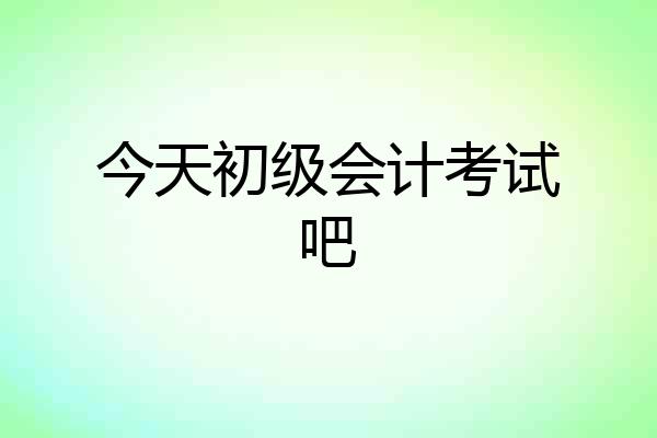 今天初级会计考试吧