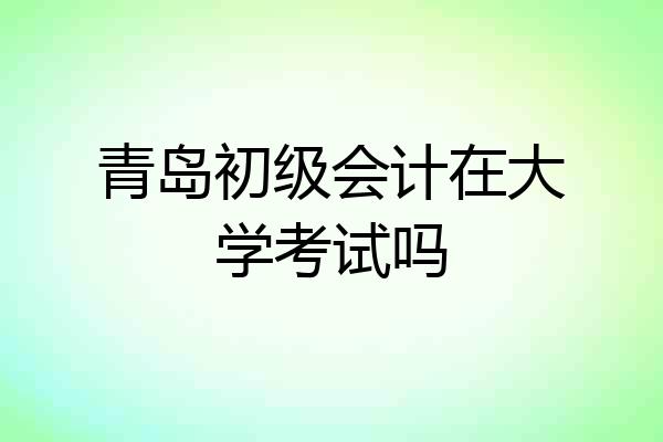 青岛初级会计在大学考试吗