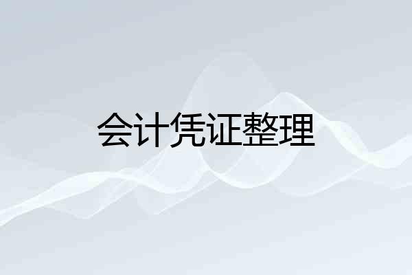 会计凭证整理