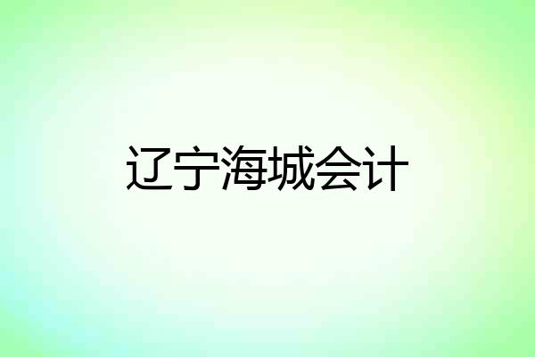 辽宁海城会计