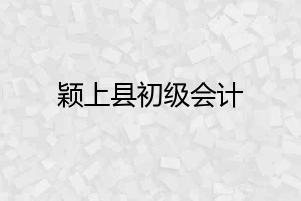 颖上县初级会计