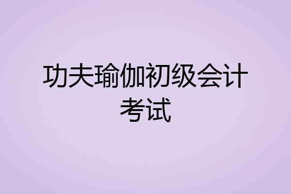 功夫瑜伽初级会计考试