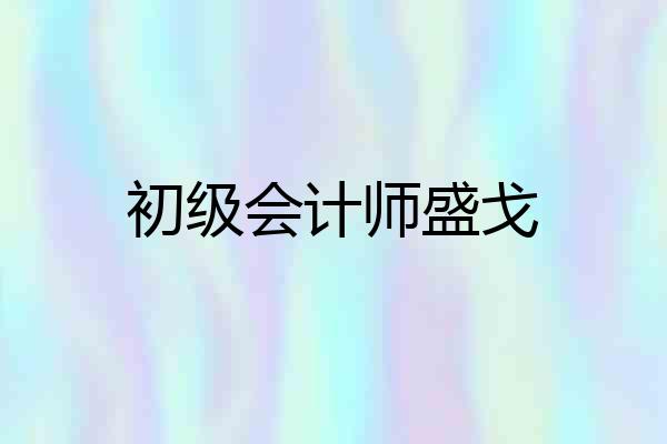 初级会计师盛戈