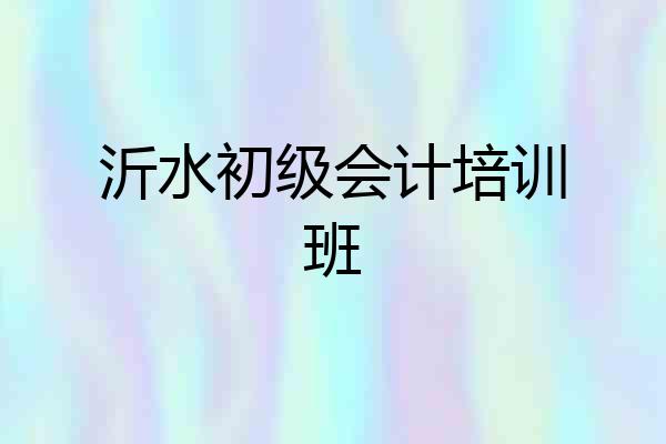 沂水初级会计培训班
