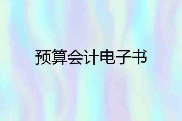 预算会计电子书