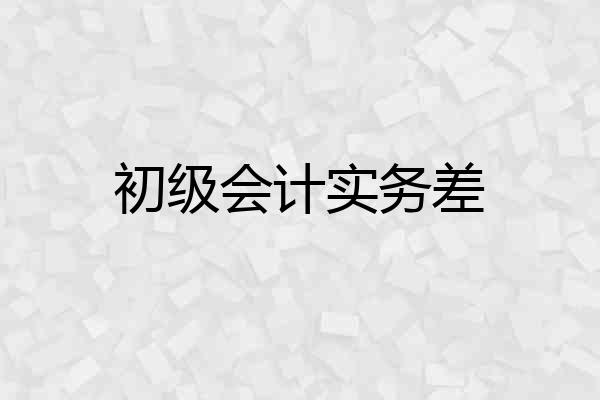 初级会计实务差