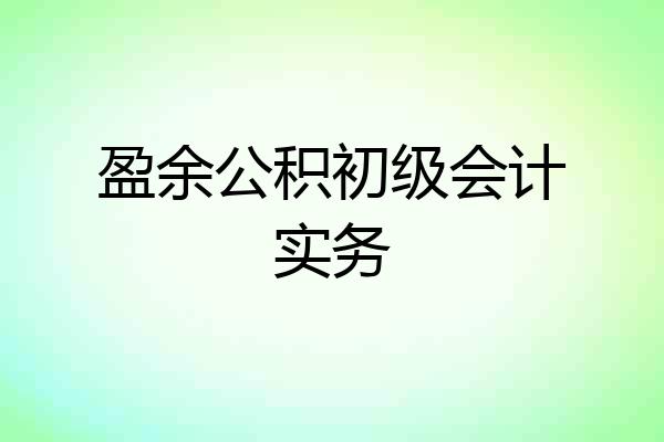 盈余公积初级会计实务