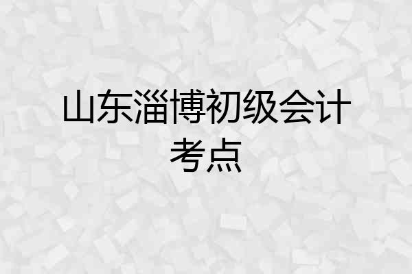 山东淄博初级会计考点