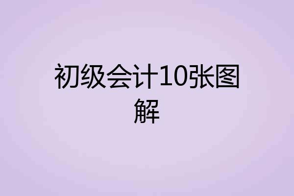 初级会计10张图解