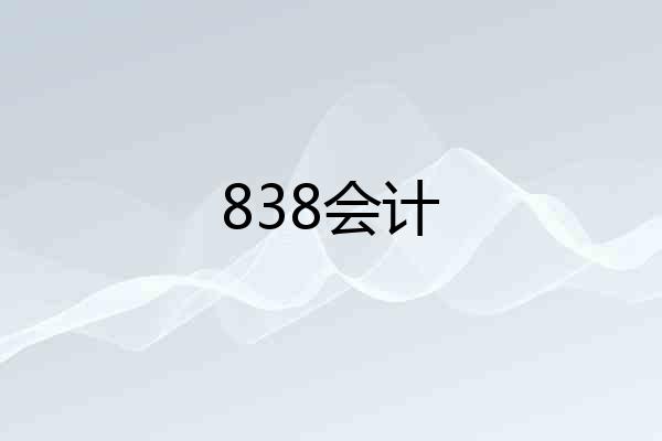 838会计