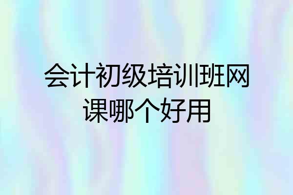 会计初级培训班网课哪个好用