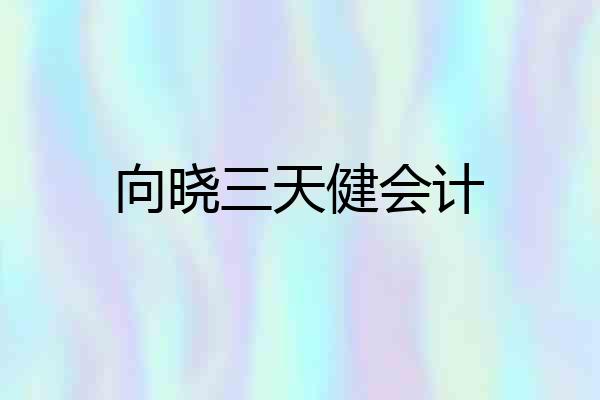 向晓三天健会计