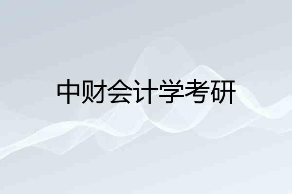 中财会计学考研