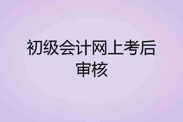 初级会计网上考后审核