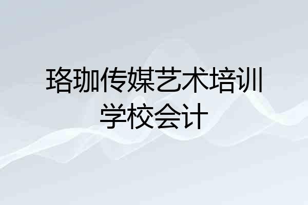 珞珈传媒艺术培训学校会计