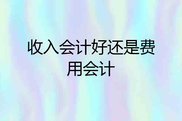 收入会计好还是费用会计