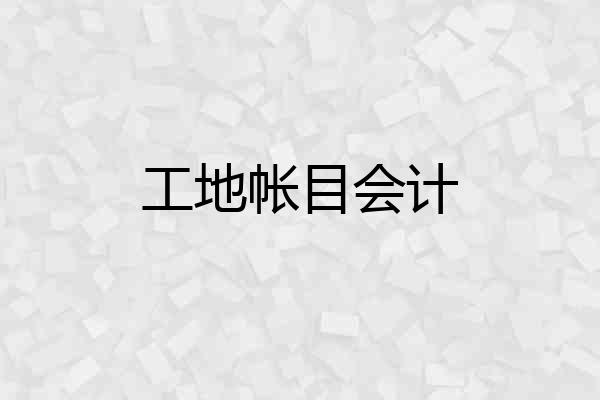 工地帐目会计