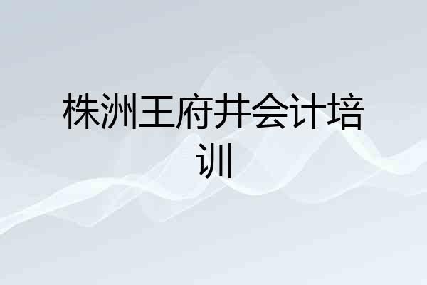 株洲王府井会计培训