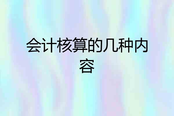 会计核算的几种内容