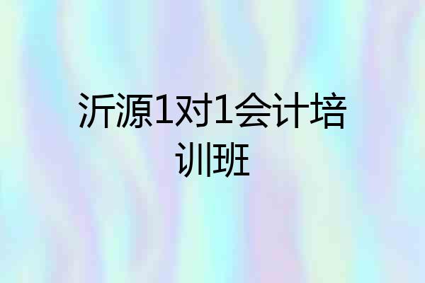 沂源1对1会计培训班